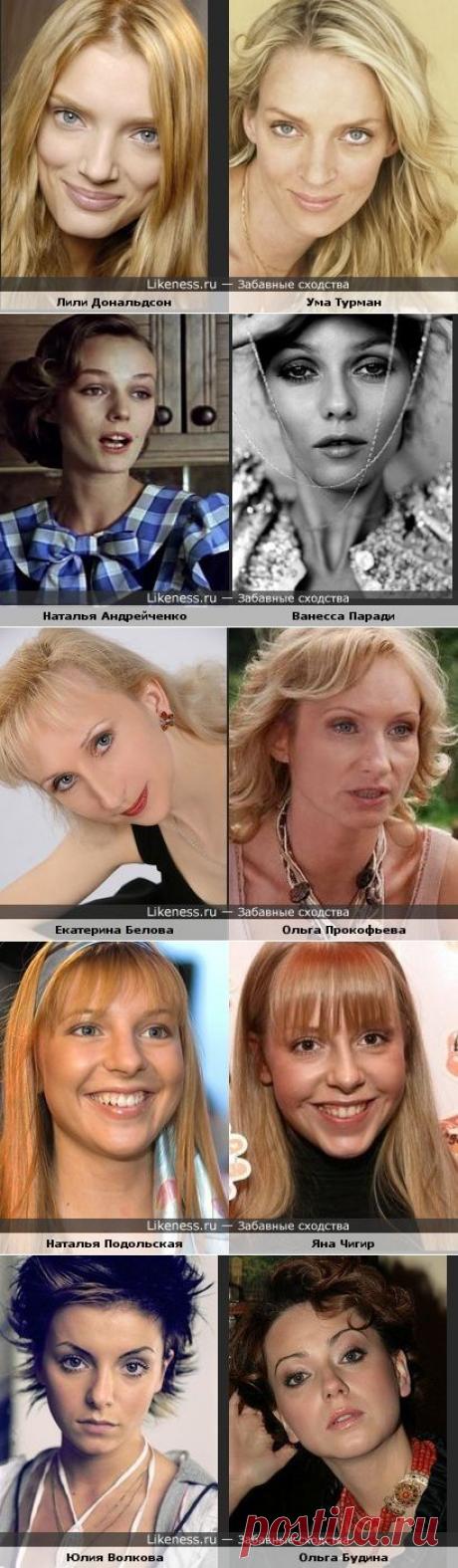 Актрисы  Лучшие сходства