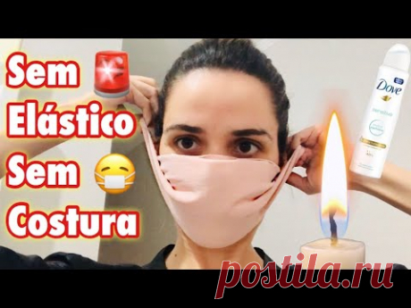 MÁSCARA DA URGÊNCIA SEM COSTURA E SEM ELÁSTICO