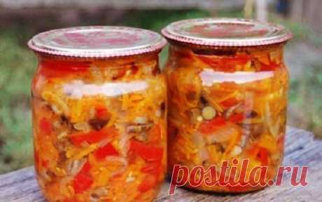 Зимний овощной салат с грибами — отличная заготовка впрок