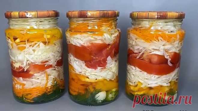 Это очень вкусный и ароматный салат на зиму! Он всегда будут кстати!