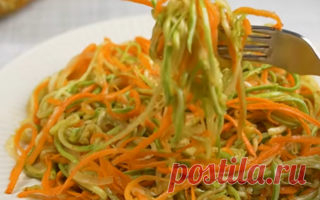 Простая закуска из кабачков и моркови