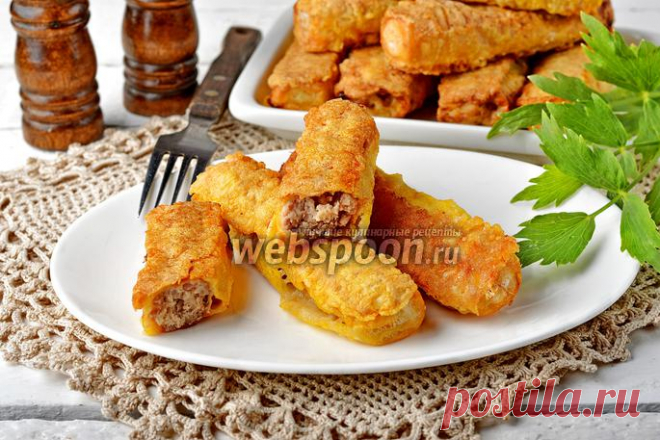 Трубочки фаршированные фаршем