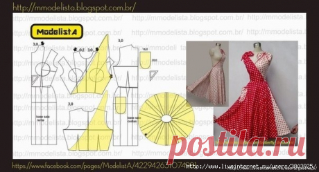 Платье из 2-х полуплатьев : мода 50-е, 60е, красота! Pетро в тренде