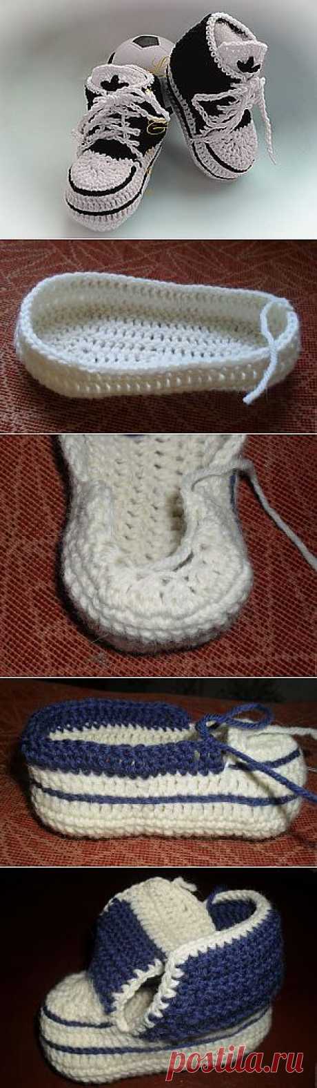 пинетки &quot;Кеды&quot; для начинающих - Ярмарка Мастеров - ручная работа, handmade