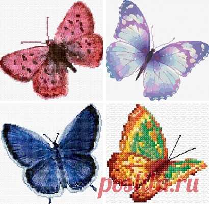 Схемы вышивки бабочек