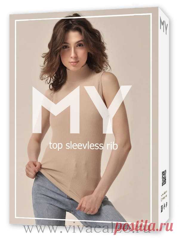 MY SM122 TOP sleevless RIB водолазка женская бесшовная без рукавов купить