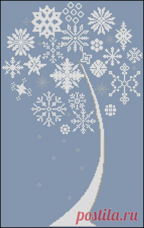 Сачать схему вышивки &quot;Snowflake Tree&quot;