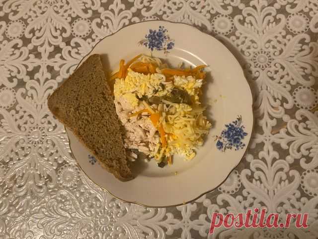 Слоеный салат из овощей и мяса «Королева красоты» – пошаговый рецепт приготовления с фото