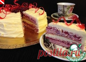 Клюквенный торт с белым шоколадом - кулинарный рецепт