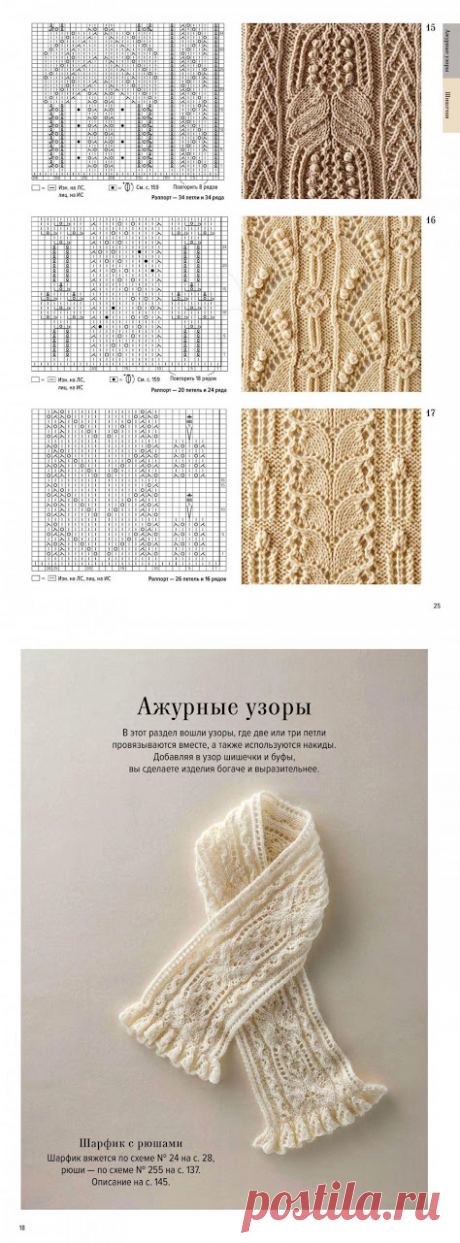Большая книга японских узоров. Ажурные узоры. Часть 3
