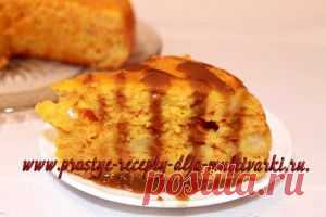 Морковный пирог с ананасами в мультиварке