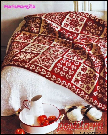 Жаккардовый плед