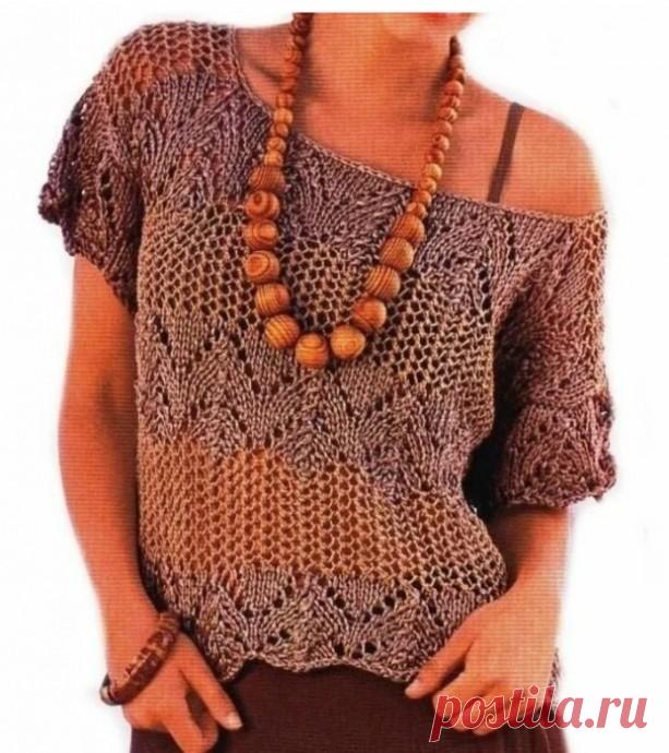 Двухцветный джемпер - вяжем с радостью!