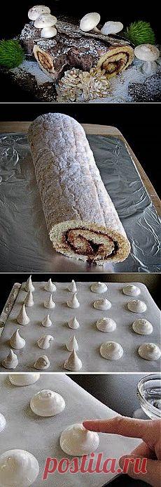 ТОРТ-РУЛЕТ "ПОЛЕНО" - Простые рецепты Овкусе.ру