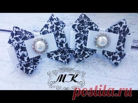 Бантики в школу канзаши. Бантики из репса.  Kanzashi