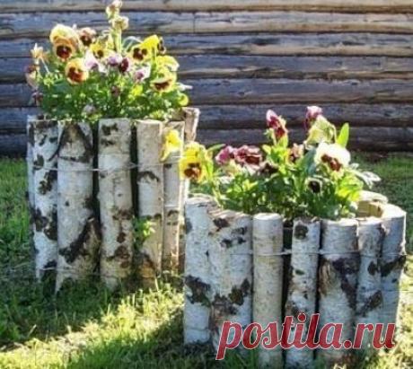 Оригинальная и несложная идея для мини-цветников.