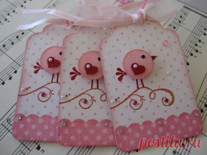 Sweet n Cute Pink Birdie Tags | Flickr - Photo Sharing!