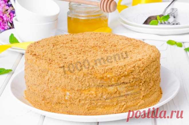 Медовый торт со сметанным кремом классический рецепт с фото пошагово - 1000.menu