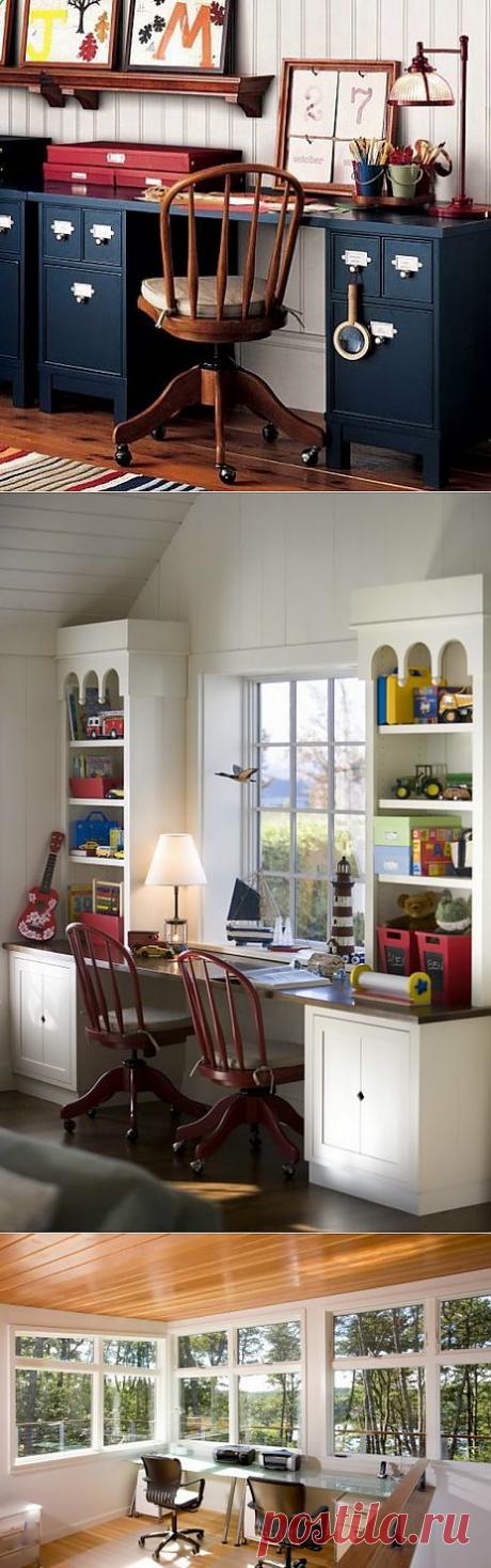 Письменные столы в интерьере.
