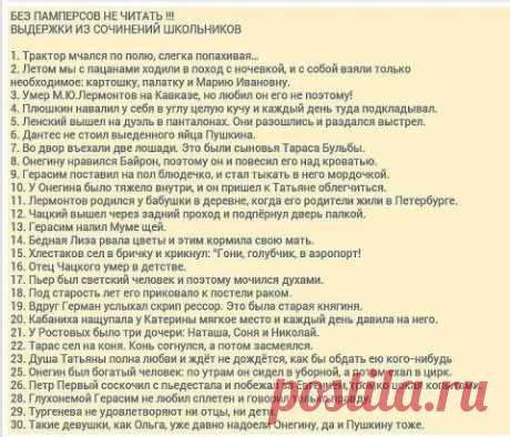Одноклассники из школьных сочинений
