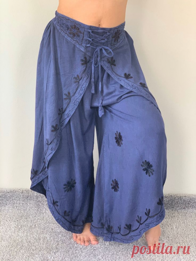 ID0601 Pantalon indien ethnique original en coton, Pantalon décontracté, Pantalon indien