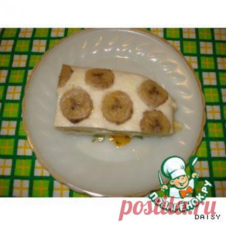 Творожная запеканка с бананами - кулинарный рецепт