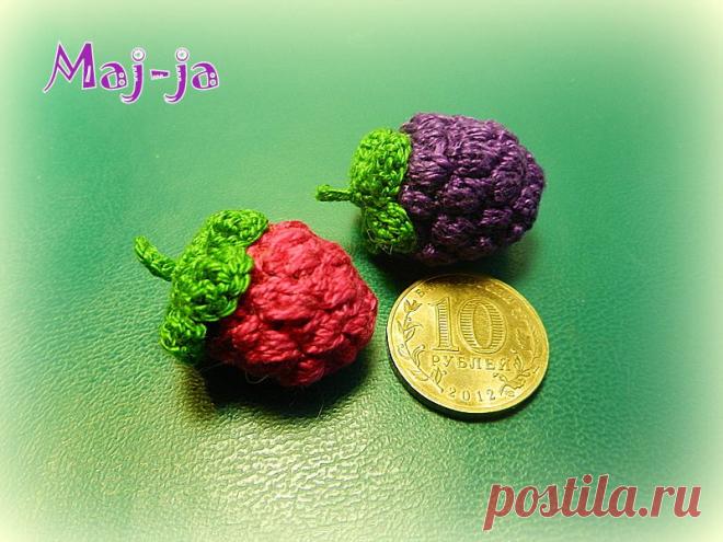 ягоды крючком: вязаная ежевика, вязаная малина