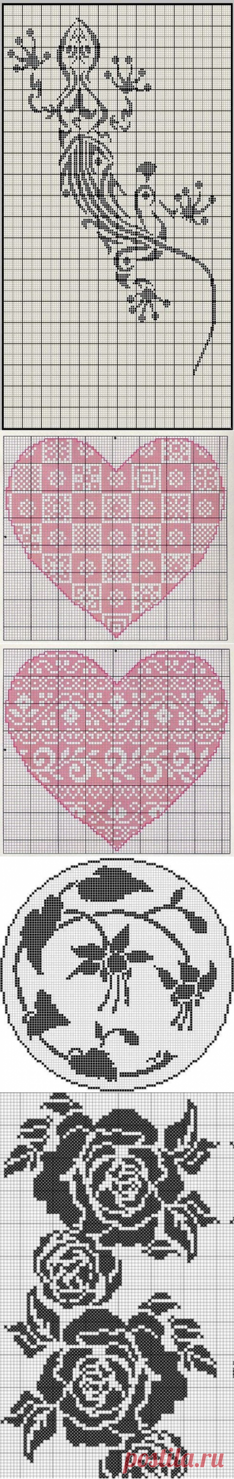 Подборка филейных схем для мастериц! из категории Интересные идеи – Вязаные идеи, идеи для вязания