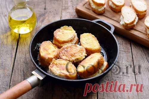 Гренки с творогом