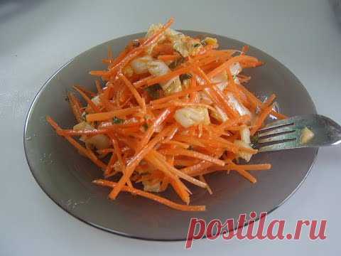 Салат из пекинской капусты и моркови. Маринкины творинки