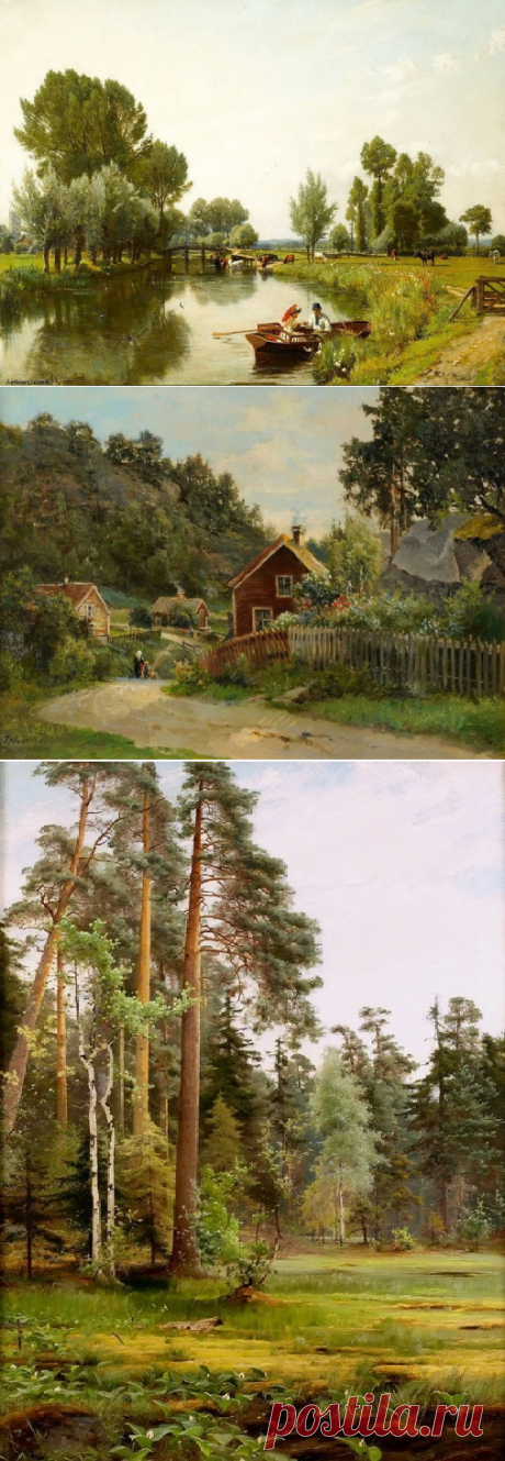 Атмосферные скандинавские пейзажи, которые дарят умиротворение: Художник-классик Арвид Линдстрем