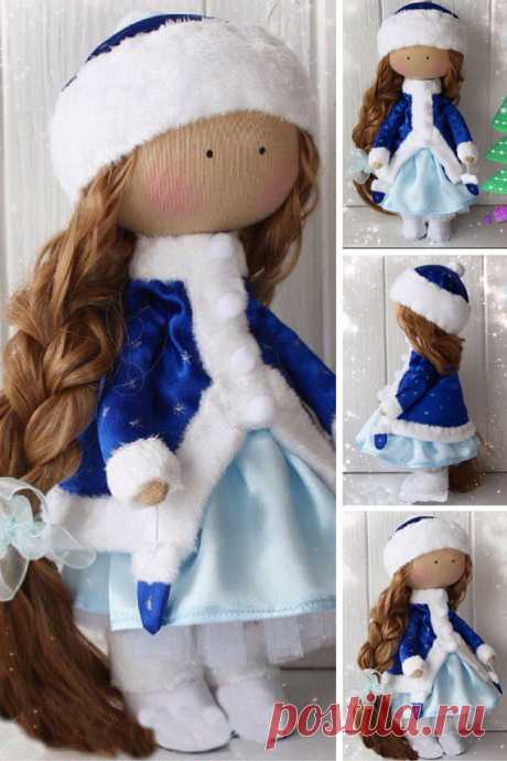 Christmas doll Handmade doll Rag doll Tilda by AnnKirillartPlace