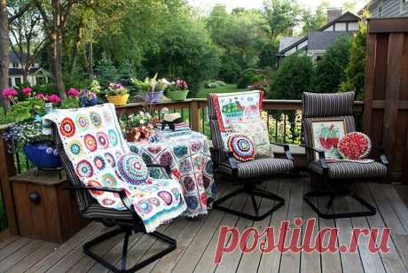 Что связать для дачного дома и веранды: интересные идеи, схемы, описания .