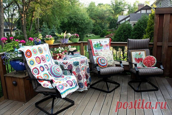 Что связать для дачного дома и веранды: интересные идеи, схемы, описания .