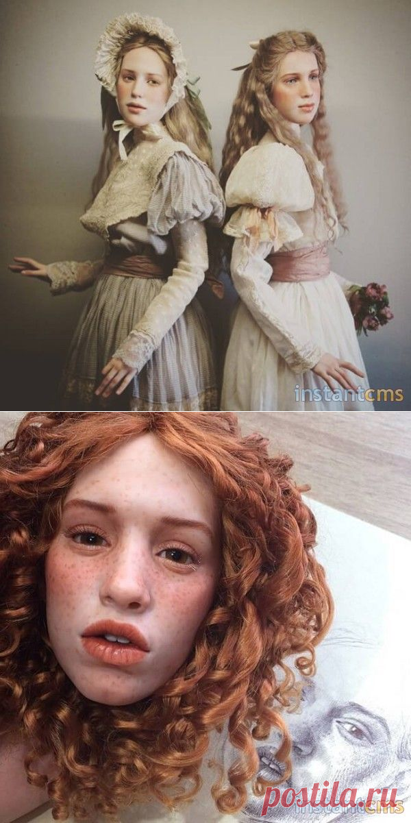 Русский художник Михаил Зайков, который создает пугающе реалистичные куклы. А пугающие они, потому что смотрящий на них ожидает, что вот вот ему улыбнется или подмигнет кукла.