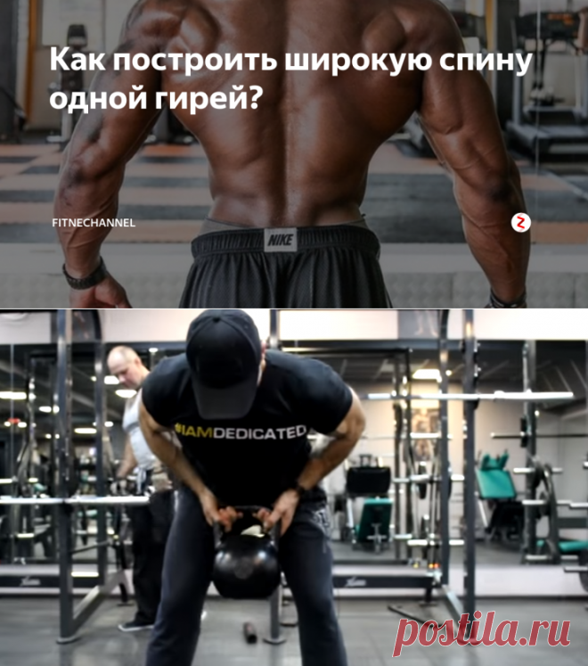 Как построить широкую спину одной гирей? | fitnechannel | Яндекс Дзен