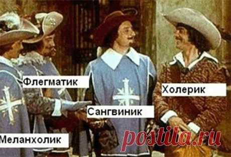 Несерьёзный взгляд на типы темпераментов