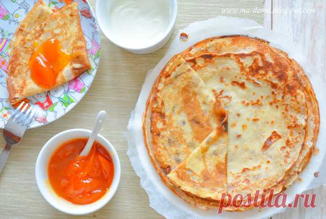 Тонкие блины на кефире