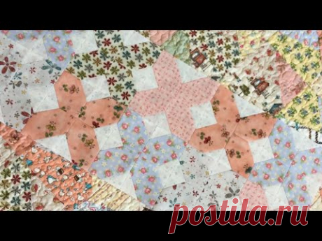 МК. Лоскутный блок «Мечта вышивальщицы». Лоскутное шитьё.