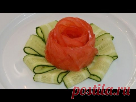 Рецепт: Роза из помидора на RussianFood.com