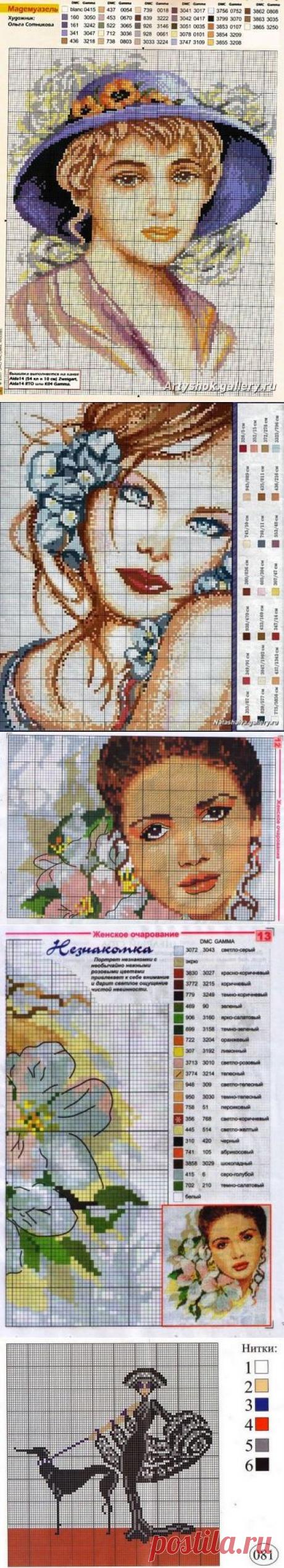ДАМЫ. ВЫШИВКА КРЕСТОМ...