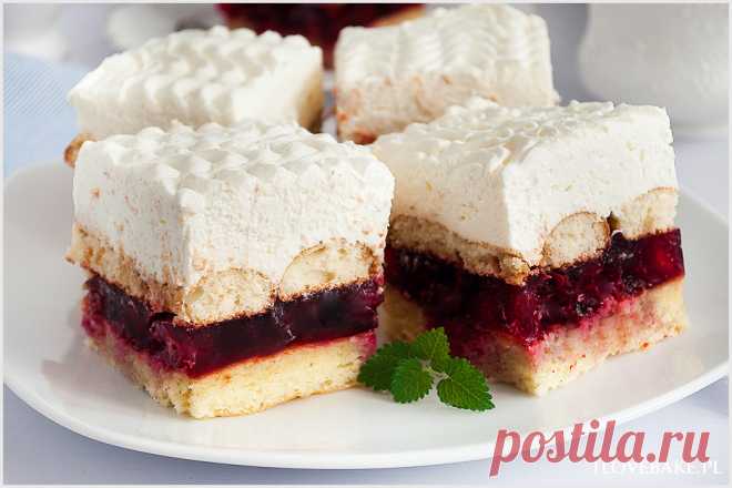 Kostka wiśniowa tiramisu - I Love Bake