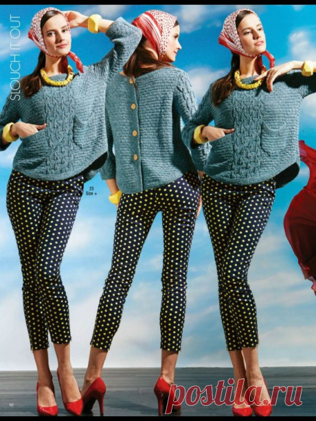 Vogue Knitting Early Fall 2014 - Джемпер с застежкой на спинке 23 - Вернисаж на Вяжи.ру