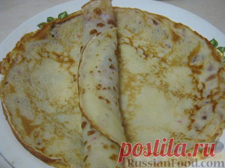 Рецепт: Блины заварные на молоке на RussianFood.com