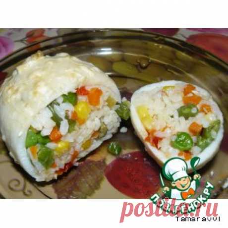 Кальмары фаршированные - кулинарный рецепт