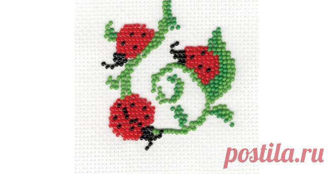 Вышивка бисером на канве  Бисером можно вышивать не только на атласе и габардине, но и на канве, без предварительно напечатанного рисунка. При этом каждая клеточка схемы соответствует клеточке канвы и одной бисеринке. Размещение рисунка и последовательность выполнения рассчитываем
