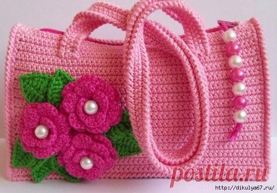 Детские вязаные сумочки