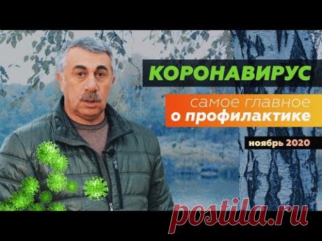 Коронавирус. Самое главное о профилактике на сегодня | Ноябрь 2020. | Доктор Комаровский