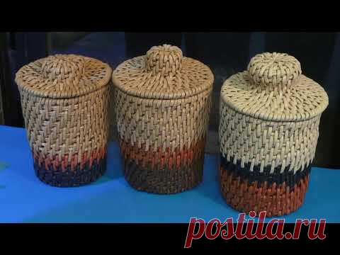 Бортик для крышки  Корневое плетение из бумажных трубочек