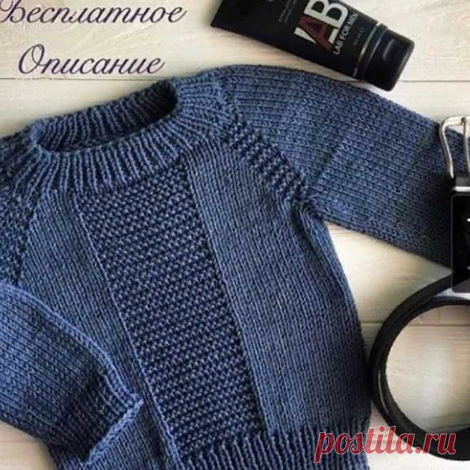 Джемпер для мальчика, вяжем спицами Далее текст автора.Размер 68-74.Длина по спинке .Ширина по груди .Пряжа Gazzal Baby Cotton в две нити, аналог Gazzal Baby Cotton Xl, Alize cotton gold или yarnart jesns в две нити. Расход 200г.Спицы 4 и 3 - для резинок.Плотность 1,7п и 2,4р в 1 хсм.Ход работы:1. Воротник. Набираем 72 р,...